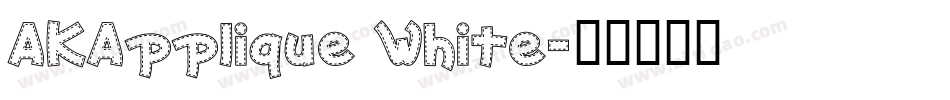 AKApplique White字体转换